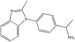 1-[4-(2-methyl-1H-1,3-benzodiazol-1-yl)phenyl]ethan-1-amine 结构式