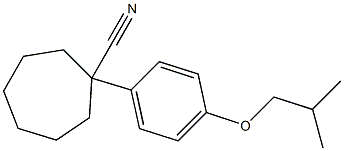 1-[4-(2-methylpropoxy)phenyl]cycloheptane-1-carbonitrile 结构式