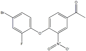 1-[4-(4-bromo-2-fluorophenoxy)-3-nitrophenyl]ethan-1-one 结构式