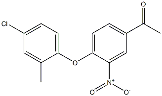 1-[4-(4-chloro-2-methylphenoxy)-3-nitrophenyl]ethan-1-one 结构式