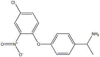 1-[4-(4-chloro-2-nitrophenoxy)phenyl]ethan-1-amine 结构式