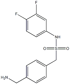 1-[4-(aminomethyl)phenyl]-N-(3,4-difluorophenyl)methanesulfonamide 结构式