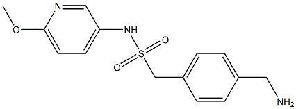 1-[4-(aminomethyl)phenyl]-N-(6-methoxypyridin-3-yl)methanesulfonamide 结构式