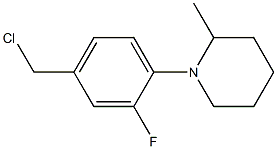 1-[4-(chloromethyl)-2-fluorophenyl]-2-methylpiperidine 结构式