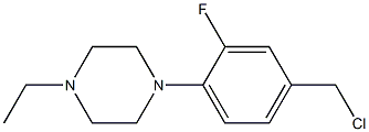 1-[4-(chloromethyl)-2-fluorophenyl]-4-ethylpiperazine 结构式