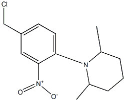 1-[4-(chloromethyl)-2-nitrophenyl]-2,6-dimethylpiperidine 结构式