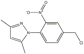 1-[4-(chloromethyl)-2-nitrophenyl]-3,5-dimethyl-1H-pyrazole 结构式