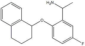 1-[5-fluoro-2-(1,2,3,4-tetrahydronaphthalen-1-yloxy)phenyl]ethan-1-amine 结构式