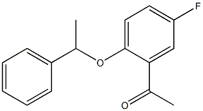 1-[5-fluoro-2-(1-phenylethoxy)phenyl]ethan-1-one 结构式