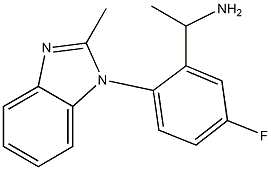 1-[5-fluoro-2-(2-methyl-1H-1,3-benzodiazol-1-yl)phenyl]ethan-1-amine 结构式