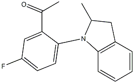 1-[5-fluoro-2-(2-methyl-2,3-dihydro-1H-indol-1-yl)phenyl]ethan-1-one 结构式