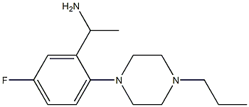 1-[5-fluoro-2-(4-propylpiperazin-1-yl)phenyl]ethan-1-amine 结构式