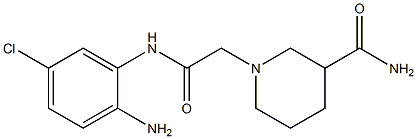 1-{[(2-amino-5-chlorophenyl)carbamoyl]methyl}piperidine-3-carboxamide 结构式