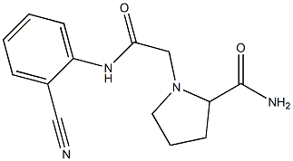 1-{[(2-cyanophenyl)carbamoyl]methyl}pyrrolidine-2-carboxamide 结构式