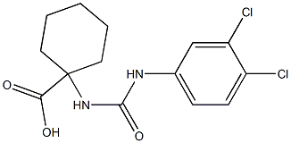 1-{[(3,4-dichlorophenyl)carbamoyl]amino}cyclohexane-1-carboxylic acid 结构式