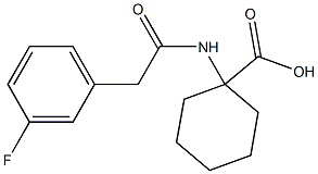 1-{[(3-fluorophenyl)acetyl]amino}cyclohexanecarboxylic acid 结构式