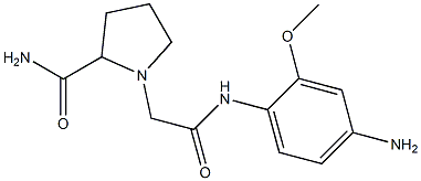 1-{[(4-amino-2-methoxyphenyl)carbamoyl]methyl}pyrrolidine-2-carboxamide 结构式