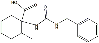 1-{[(benzylamino)carbonyl]amino}-2-methylcyclohexanecarboxylic acid 结构式