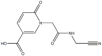 1-{[(cyanomethyl)carbamoyl]methyl}-6-oxo-1,6-dihydropyridine-3-carboxylic acid 结构式