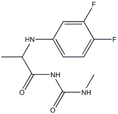 1-{2-[(3,4-difluorophenyl)amino]propanoyl}-3-methylurea 结构式