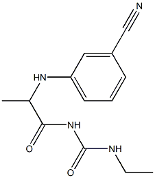 1-{2-[(3-cyanophenyl)amino]propanoyl}-3-ethylurea 结构式