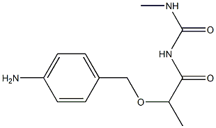 1-{2-[(4-aminophenyl)methoxy]propanoyl}-3-methylurea 结构式