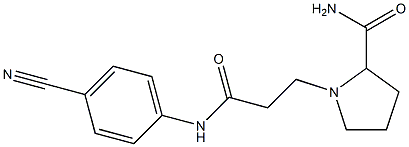 1-{2-[(4-cyanophenyl)carbamoyl]ethyl}pyrrolidine-2-carboxamide 结构式