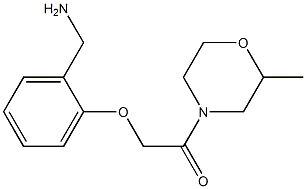 1-{2-[2-(2-methylmorpholin-4-yl)-2-oxoethoxy]phenyl}methanamine 结构式