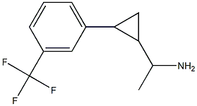 1-{2-[3-(trifluoromethyl)phenyl]cyclopropyl}ethan-1-amine 结构式