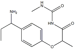 1-{2-[4-(1-aminopropyl)phenoxy]propanoyl}-3-methylurea 结构式