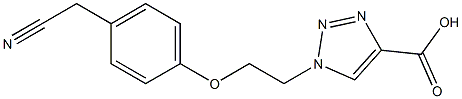 1-{2-[4-(cyanomethyl)phenoxy]ethyl}-1H-1,2,3-triazole-4-carboxylic acid 结构式