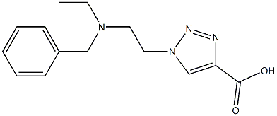 1-{2-[benzyl(ethyl)amino]ethyl}-1H-1,2,3-triazole-4-carboxylic acid 结构式