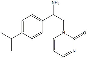 1-{2-amino-2-[4-(propan-2-yl)phenyl]ethyl}-1,2-dihydropyrimidin-2-one 结构式