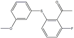 1-{2-fluoro-6-[(3-methoxyphenyl)sulfanyl]phenyl}ethan-1-one 结构式