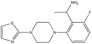 1-{2-fluoro-6-[4-(1,3-thiazol-2-yl)piperazin-1-yl]phenyl}ethan-1-amine 结构式