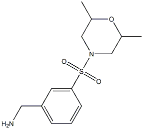 1-{3-[(2,6-dimethylmorpholin-4-yl)sulfonyl]phenyl}methanamine 结构式