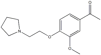 1-{3-methoxy-4-[2-(pyrrolidin-1-yl)ethoxy]phenyl}ethan-1-one 结构式