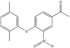 1-{4-[(2,5-dimethylphenyl)sulfanyl]-3-nitrophenyl}ethan-1-one 结构式