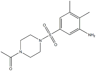 1-{4-[(3-amino-4,5-dimethylbenzene)sulfonyl]piperazin-1-yl}ethan-1-one 结构式