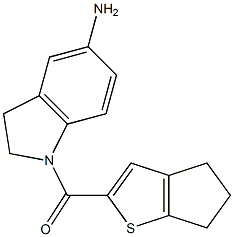 1-{4H,5H,6H-cyclopenta[b]thiophen-2-ylcarbonyl}-2,3-dihydro-1H-indol-5-amine 结构式