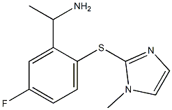 1-{5-fluoro-2-[(1-methyl-1H-imidazol-2-yl)sulfanyl]phenyl}ethan-1-amine 结构式