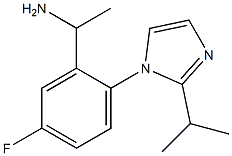 1-{5-fluoro-2-[2-(propan-2-yl)-1H-imidazol-1-yl]phenyl}ethan-1-amine 结构式