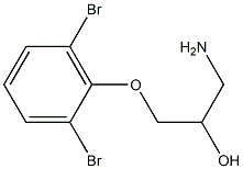 1-amino-3-(2,6-dibromophenoxy)propan-2-ol 结构式