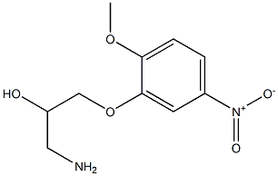 1-amino-3-(2-methoxy-5-nitrophenoxy)propan-2-ol 结构式