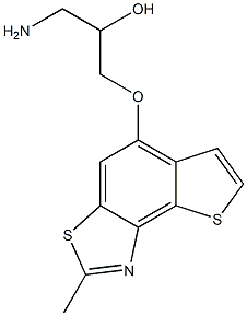 1-amino-3-[(2-methylthieno[2,3-e][1,3]benzothiazol-5-yl)oxy]propan-2-ol 结构式