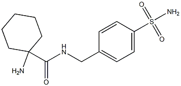 1-amino-N-[(4-sulfamoylphenyl)methyl]cyclohexane-1-carboxamide 结构式