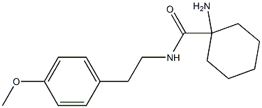 1-amino-N-[2-(4-methoxyphenyl)ethyl]cyclohexanecarboxamide 结构式