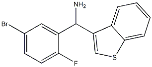 1-benzothiophen-3-yl(5-bromo-2-fluorophenyl)methanamine 结构式