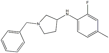 1-benzyl-N-(2-fluoro-4-methylphenyl)pyrrolidin-3-amine 结构式