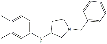 1-benzyl-N-(3,4-dimethylphenyl)pyrrolidin-3-amine 结构式